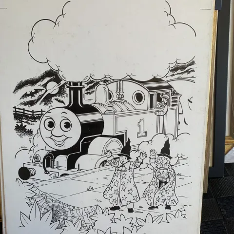 Thomas The Tank Engine & Friends Original Artwork, Signed By Timothy Marwood Full Page