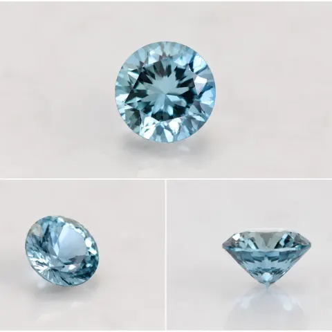 Natural Blue Topaz Round Cut 2.90ct 9mm