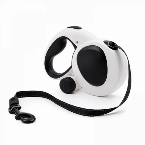 5M (16FT) retractable and trimmable dog leash with poop bag attachment