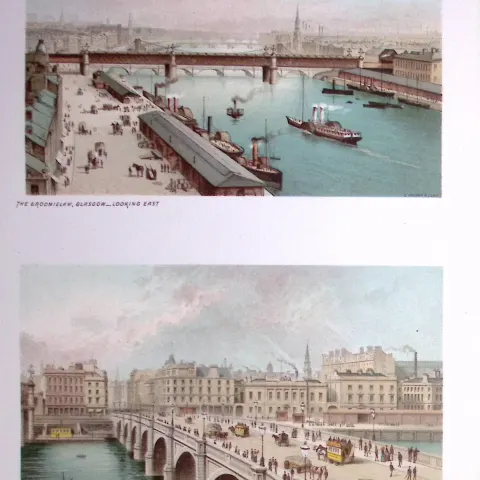 Scotland Glasgow Broomielaw Bridge & Docks 1889 Antique Print-12