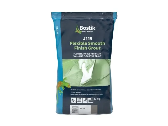 Bostik Flexible Grout J115 Smooth Finish Tiles Walls & Floors Filler 5KG