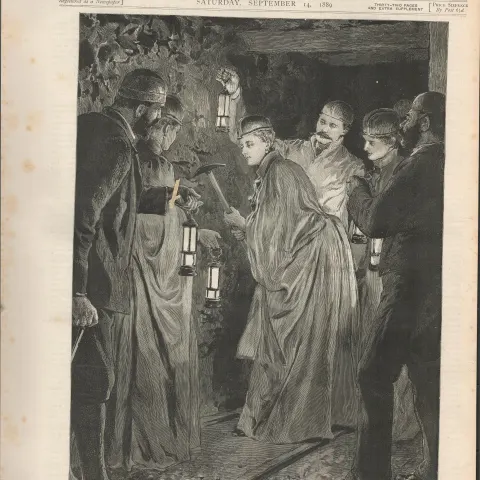 Royal Visit Wynstay Colliery Ruabon South Wales 1889