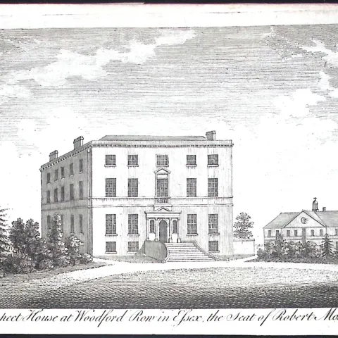 Essex Woodford Prospect House Scarce Georgian Copper Antique 1776 Engraving-134.
