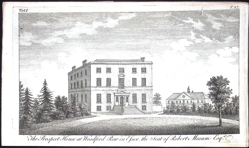 Essex Woodford Prospect House Scarce Georgian Copper Antique 1776 Engraving-134.
