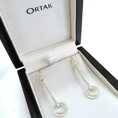 ORTAK Jewellery of Scotland Hand Crafted 925 Silver Drop Earrings
