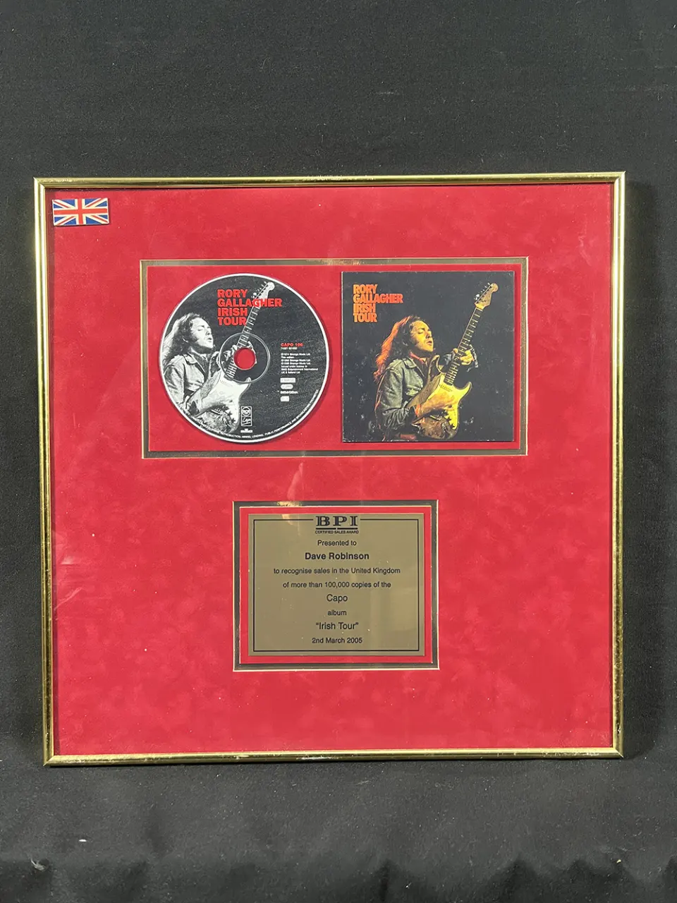 Rory Gallagher 100,000 Sales Award