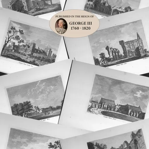 Job Lot Surrey  Francis Grose Antique 230+ Years Old Rare Copper Engravings-2.