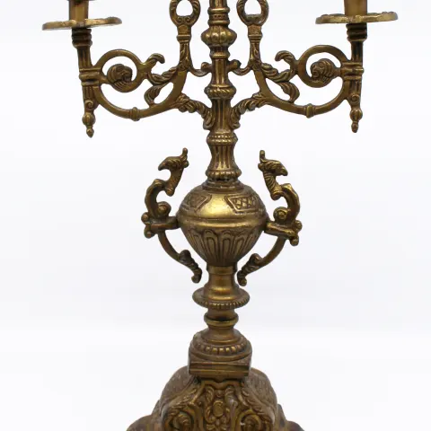 Ornate Solid Brass Candelabra
