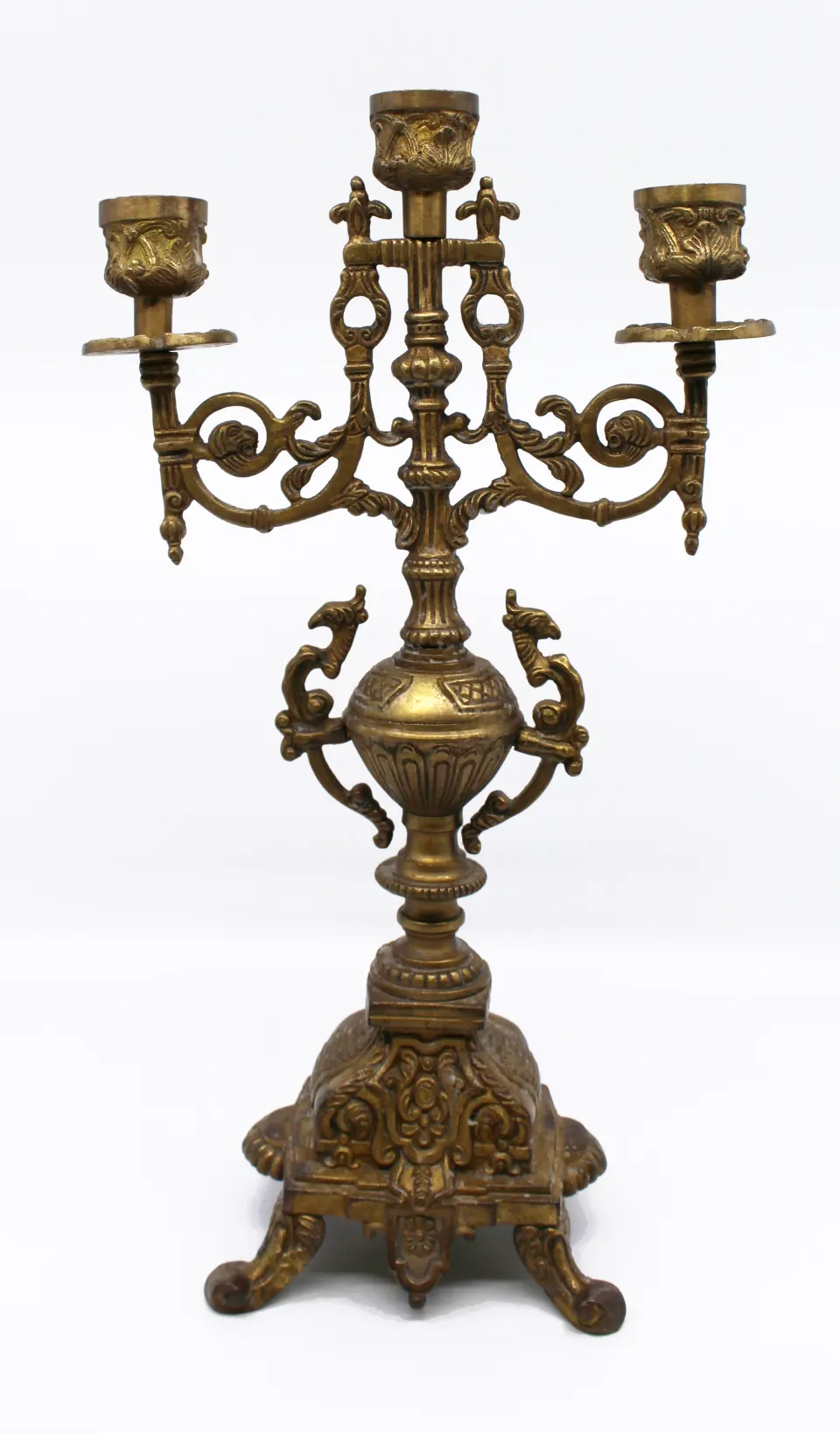 Ornate Solid Brass Candelabra