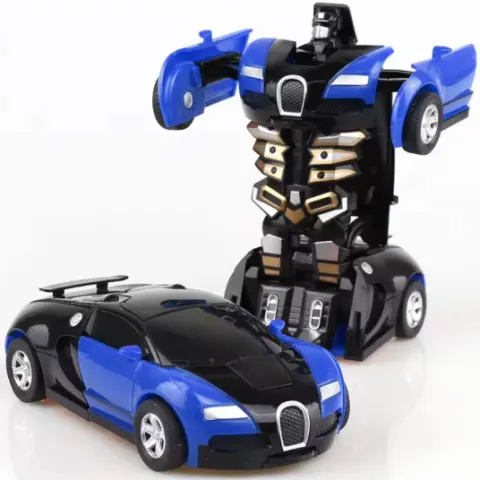 Automatic Collision Deformation Robot Boy Gift Toy Car