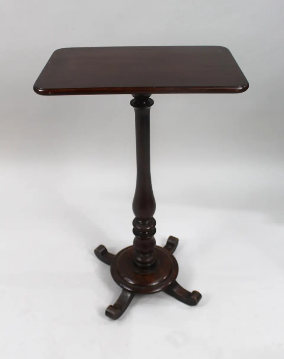 Mahogany Column Occasional Table