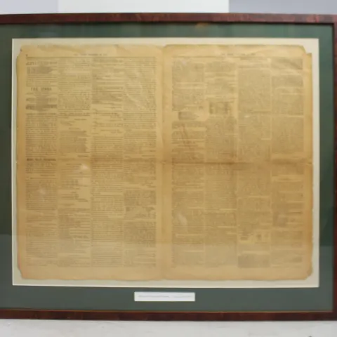 "Nelson's Victory at Rosetta" The Times 1798 Framed
