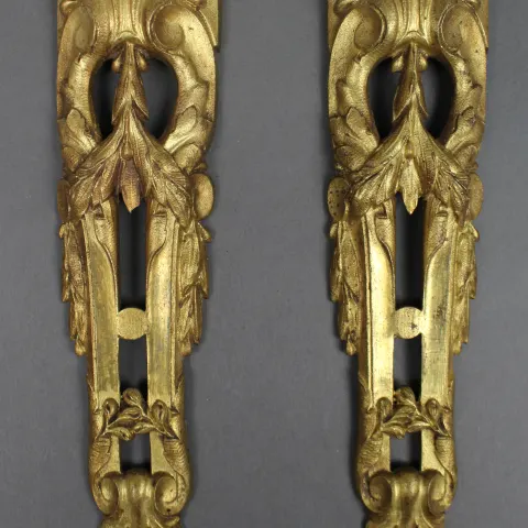 Pair of Louis XVI Style Gilt Bronze Furniture Mounts c.1890