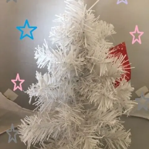 10 x 30cm White Small Table Tree Christmas Centre Piece