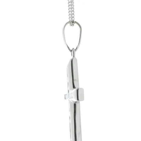 10ct Gold Cross Diamond Pendant And 18" Chain 0.60 Carats