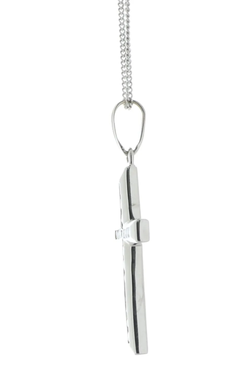 10ct Gold Cross Diamond Pendant And 18" Chain 0.60 Carats