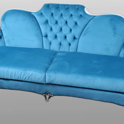 Mantellassi 1926 ‘Butterfly’ Sofa in Turquoise Velvet