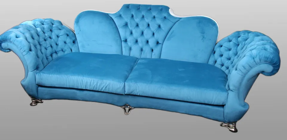 Mantellassi 1926 ‘Butterfly’ Sofa in Turquoise Velvet