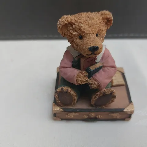 Vintage Bear sitting on case