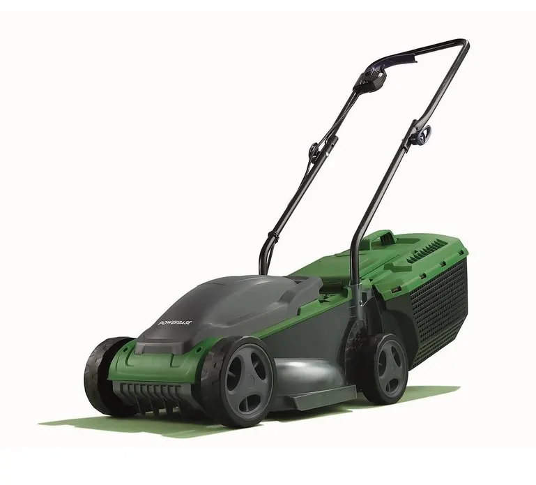 (114/Mez) Lot RRP £. 2x Powerbase Items. 1x 32cm 1200W Electric Rotary Lawn Mower, Powerful High To