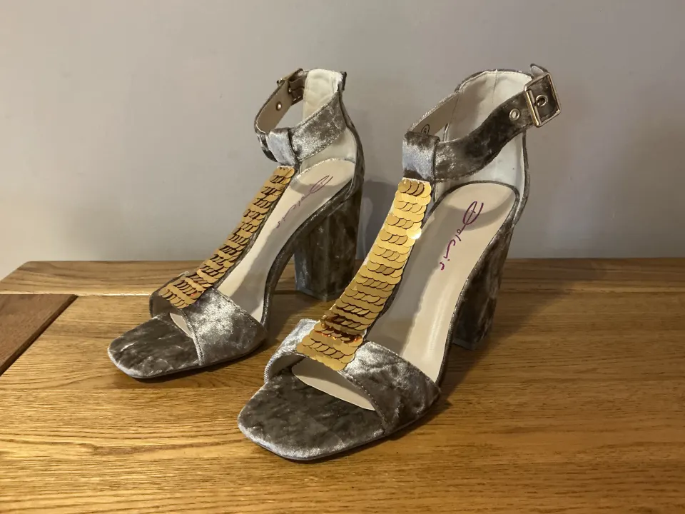 Dolcis “GIGI” Women’s High Block Heel Sandals, Size 6,  Mink - New RRP £40
