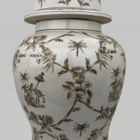 Large Decorative India Jane Lidded Jar