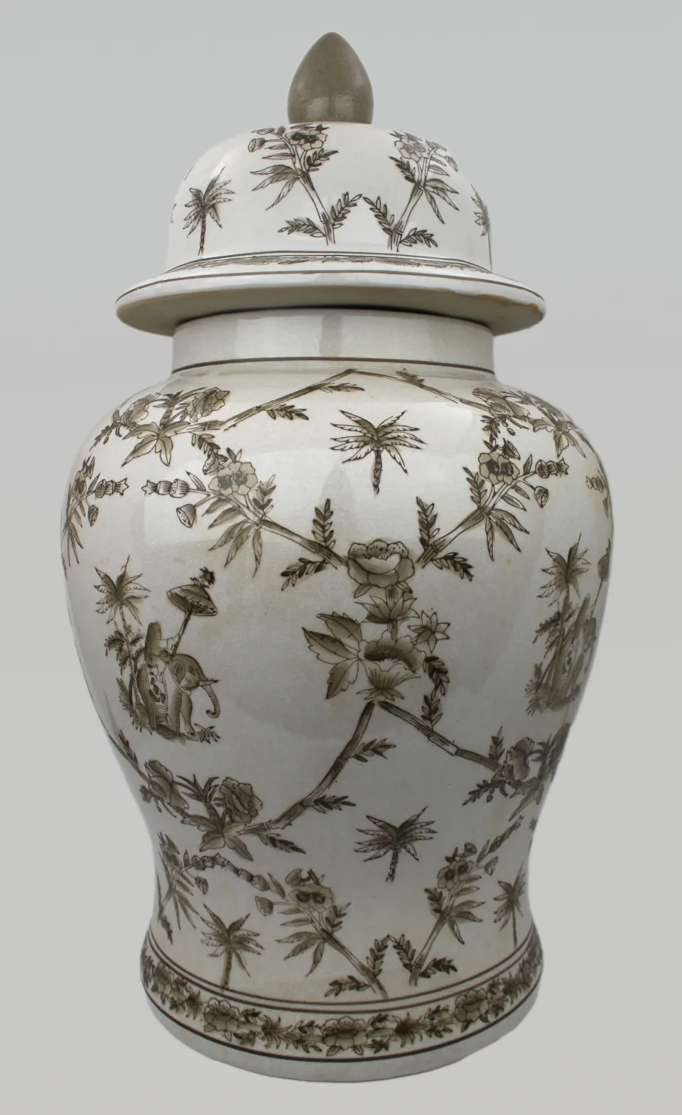 Large Decorative India Jane Lidded Jar