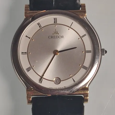 Credor (Seiko) Ultrathin Watch With 18k Gold - Cal 7779-6000.  The Watch Is Marked 18k On The Back.