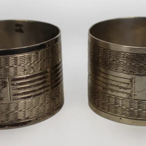 Pair of Solid Silver Napkin Rings