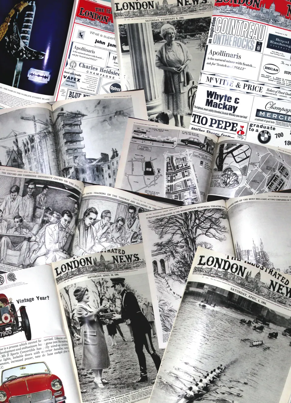 Illustrated London News Removeable Issues 1964 Jan-April Original Folder.