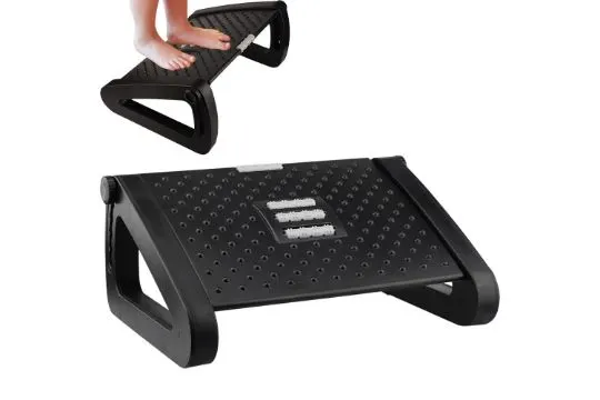 5 x Foot Rest Under Desk, Adjustable Angle 6 Height RRP £16.04 ea. L21