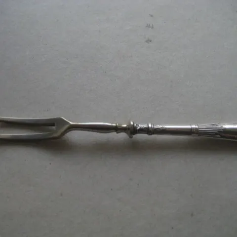 Antique Russian Silver Hafted Fork