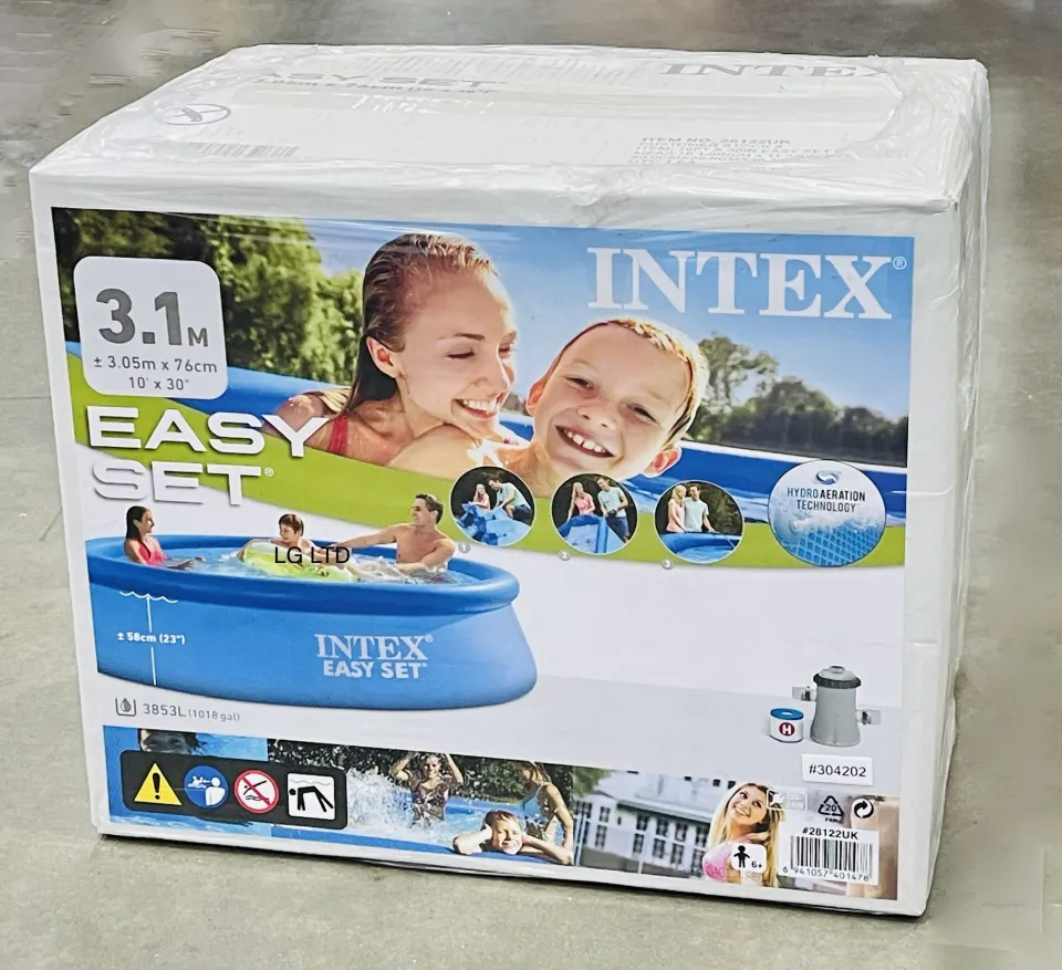 Intex 10ft Easy Set Ring Pool with Water Filter Pump New Sealed Box