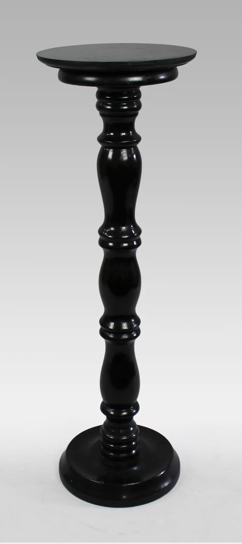 Early 20th c. Ebonized Wooden Pedestal