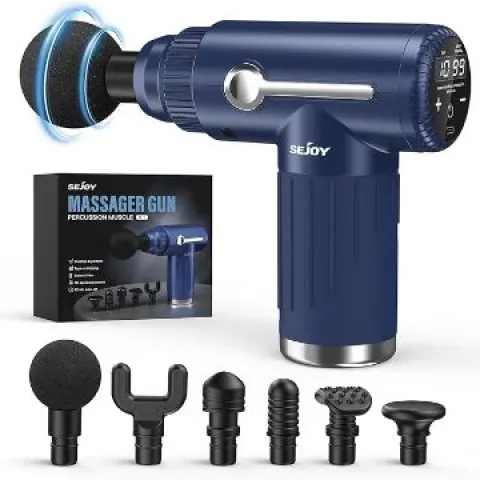 5 x Massage Gun Deep Tissue 10 Speed USB Charging (Blue) L22b
