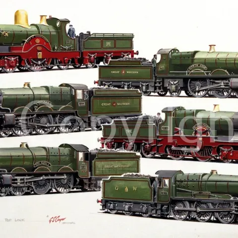 Top Link GWR Train Montage West Coast Duties Metal Wall Art