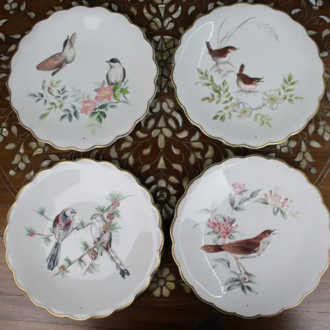 Collection of 4 Royal Worcester Doughty Relief Cabinet Plates