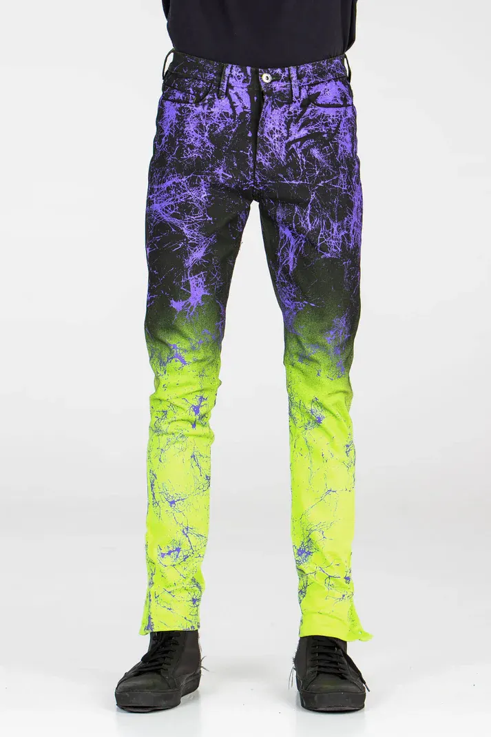 MJB Marc Jaques Burton Cracked Ombre Crixus Jeans, Online Price £995, Size 32