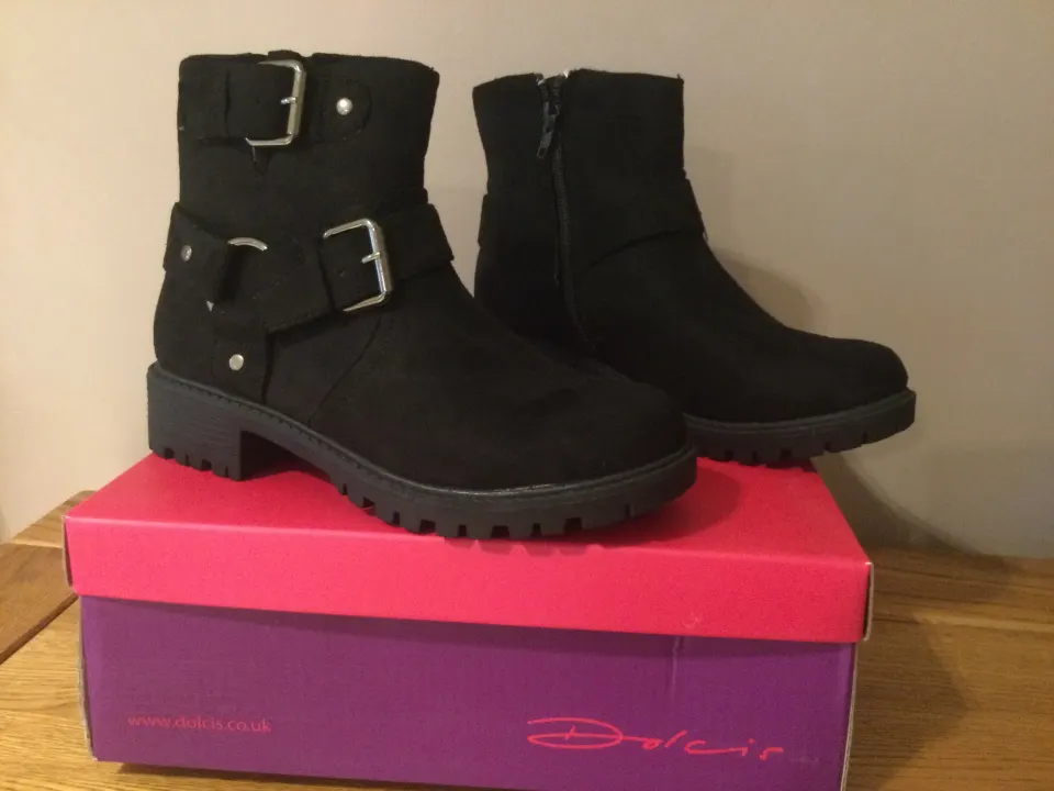 Dolcis “Davis” Ankle Boots, Size 3, Black - New RRP £49.00