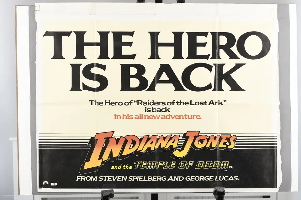 Original "Indiana Jones and the Temple of Doom" Promotional Poster