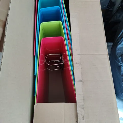 BOX OF 10 EXACOMPTA ASSORTED COLOURS A4 LEVER ARCH FILES
