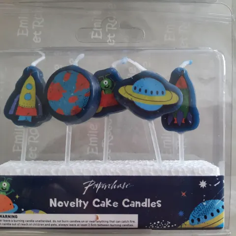Box of Space Novelty Candles and Space Party Hats.   Total RRP £120