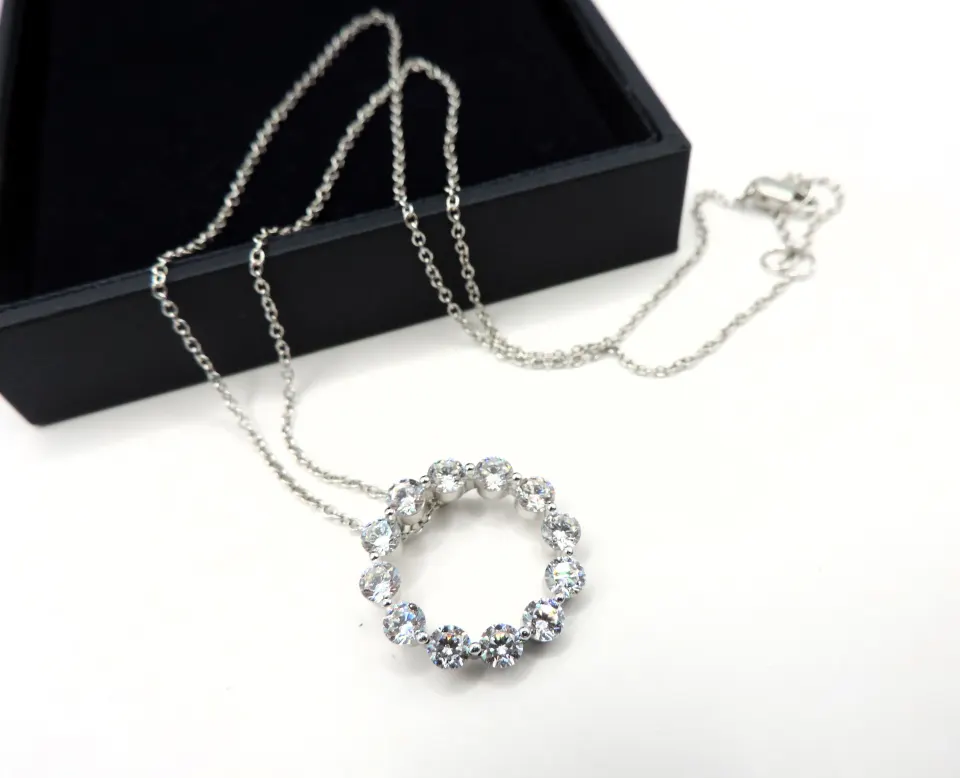 Sterling Silver Gemstone Circle of Life Pendant Necklace New With Gift Pouch