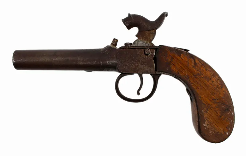Antique Belgian Percussion Pocket Pistol, c.1850
