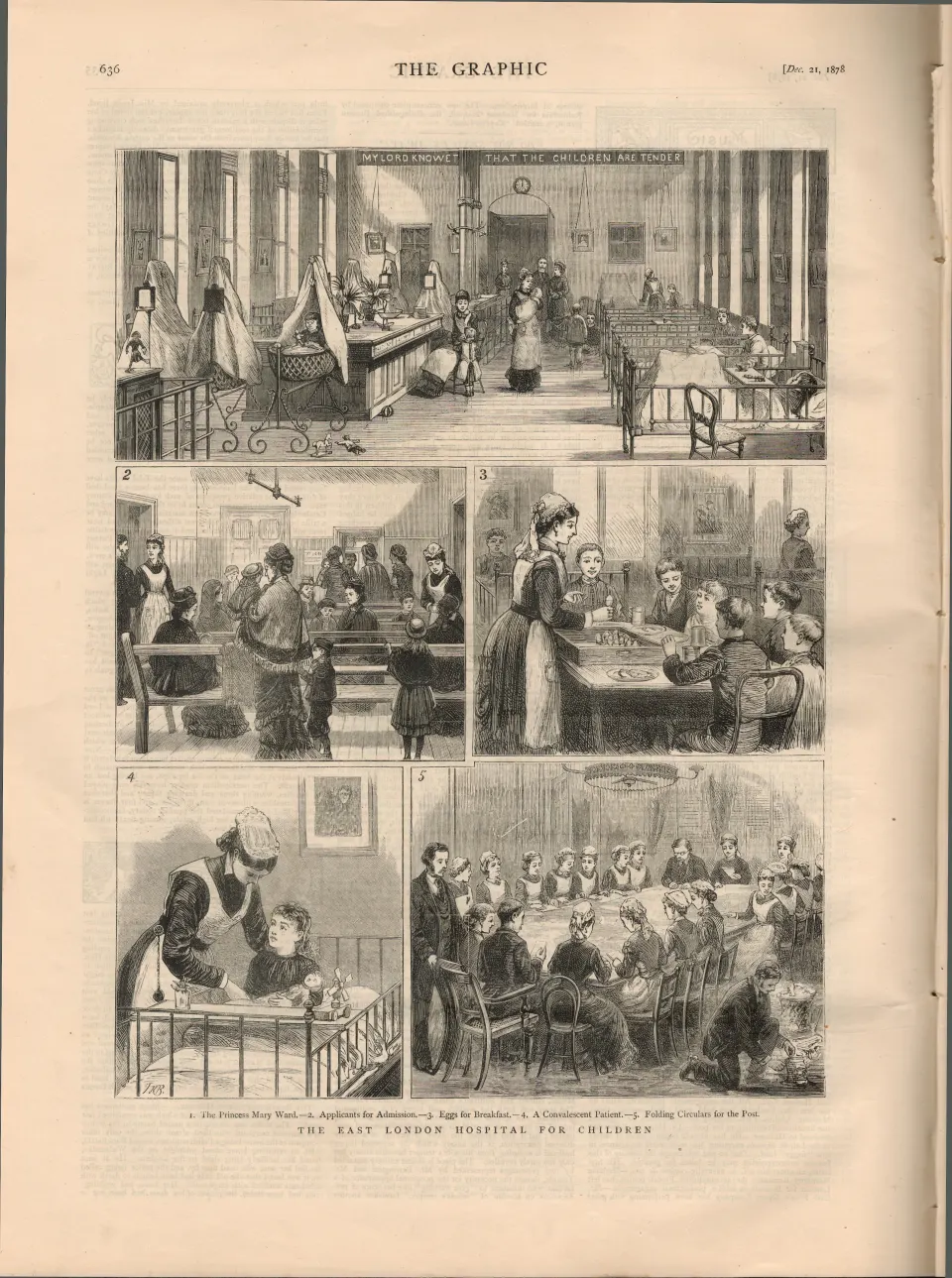 East London Children's Hospital Antique 1878  Newspaper