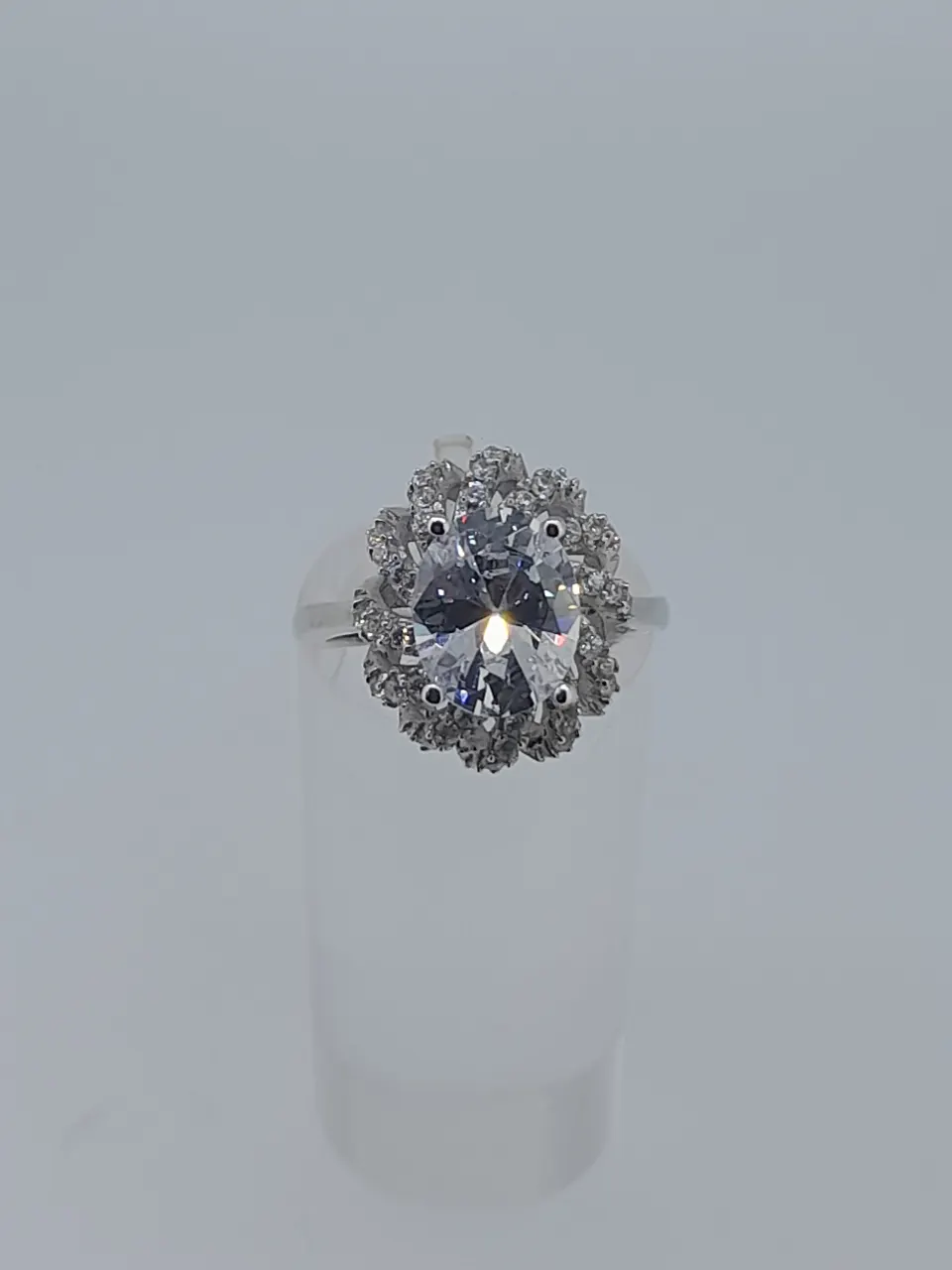 Silver Dress Ring Set With CZ Stones