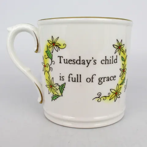 Royal Worcester Tuesday's Child Tankard