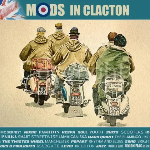 Mod Teenagers Run Amok In Clacton Nostalgic Scene 1960's Metal Wall Art