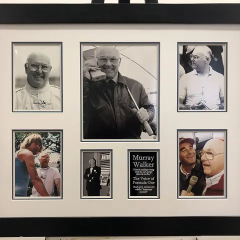 MURRAY WALKER framed original signature presentation