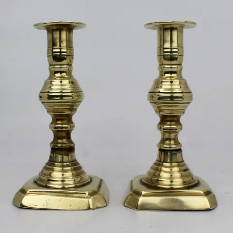Pair of Antique Brass Candlesticks